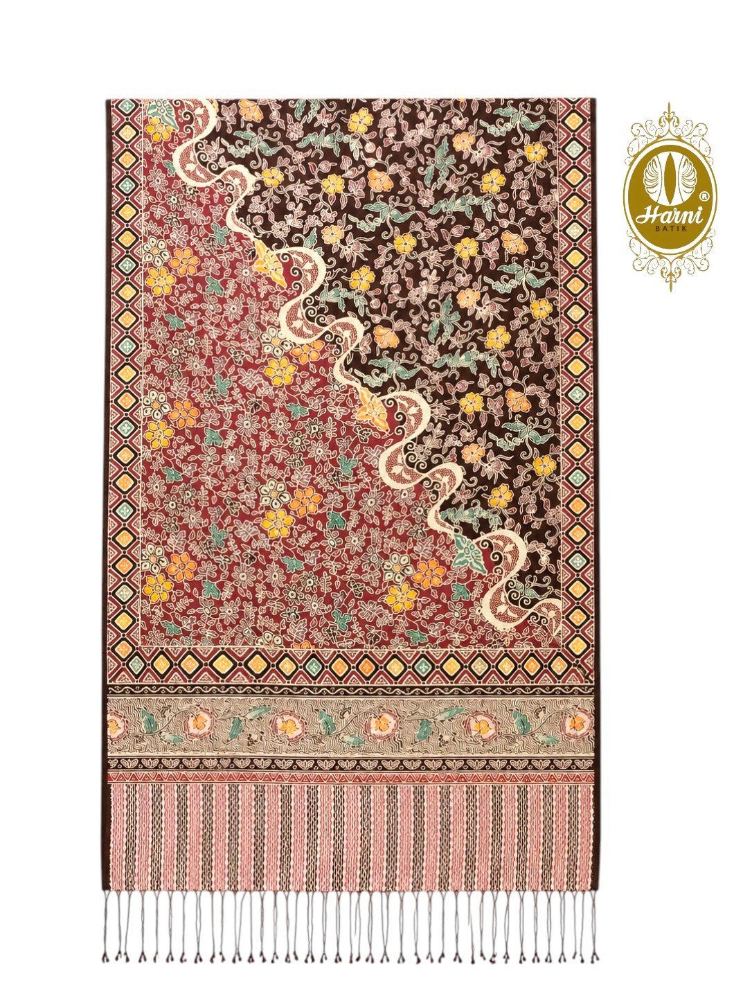 Batik Scarves in SILK Size 55x200Cm