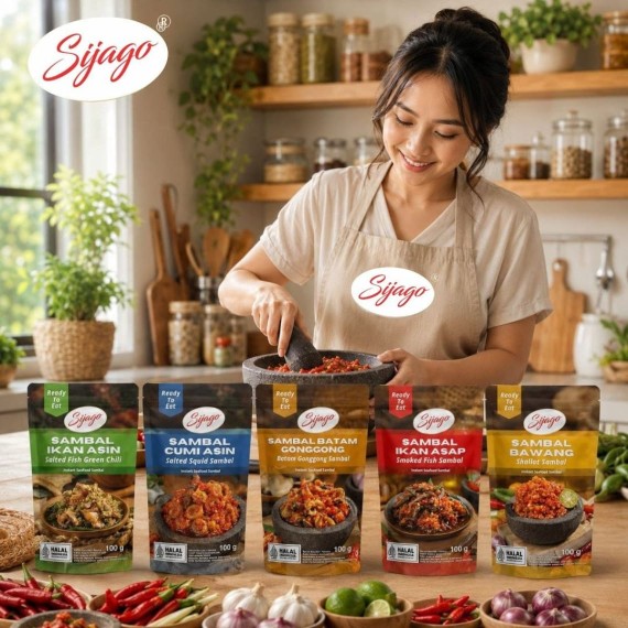 Salted Fish Green Sambal / Sambal Ijo Ikan Asin 100 gram