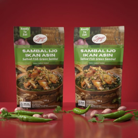 Salted Fish Green Sambal / Sambal Ijo Ikan Asin 100 gram