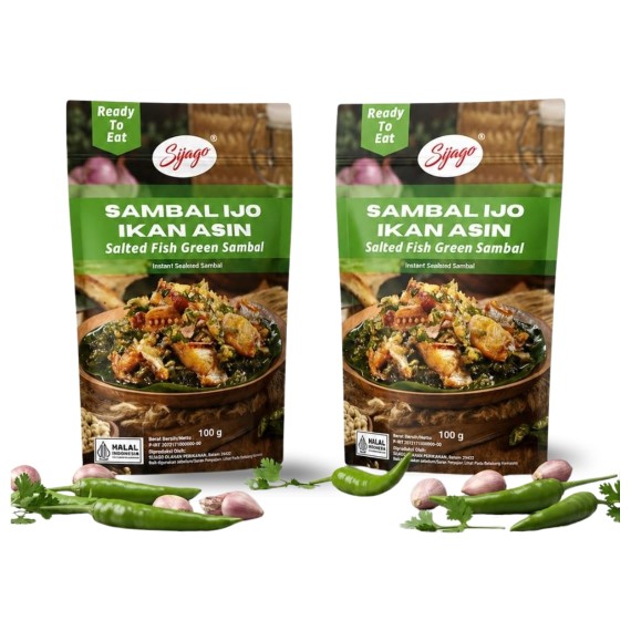 Salted Fish Green Sambal / Sambal Ijo Ikan Asin 100 gram