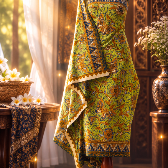 Batik Fabric - Garden of Butterflies Motif (Taman Kupu-kupu)