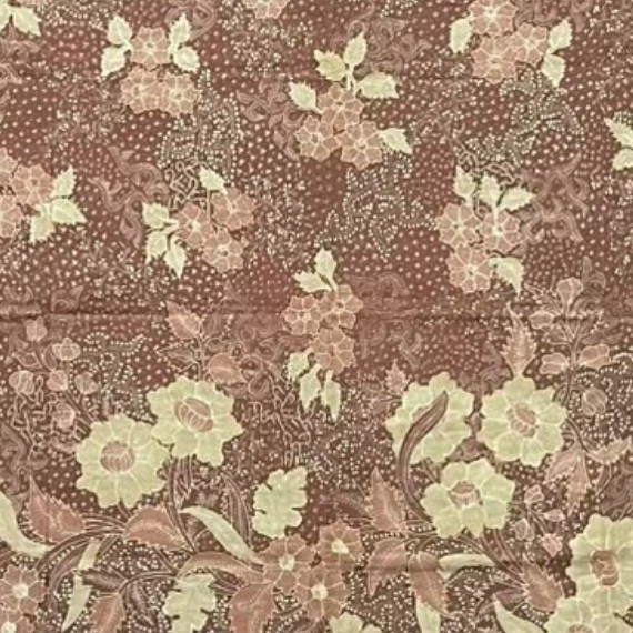 Batik Flower Brown Natural
