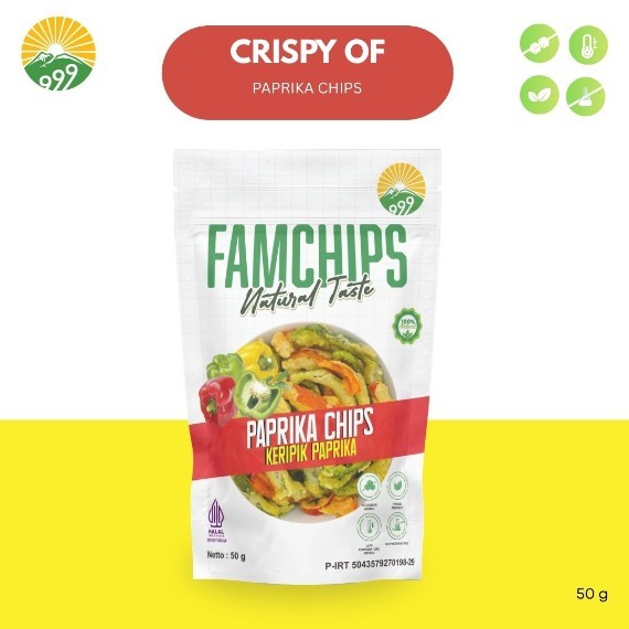 Famchips/Momchipz Paprika Chips 50 g, Bell Pepper Chips 50 g