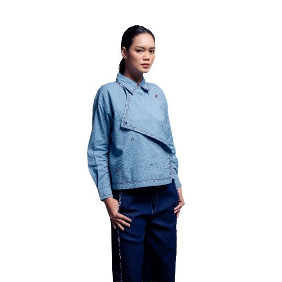 Dama Kara Senarai Janggan Sashiko Shirt